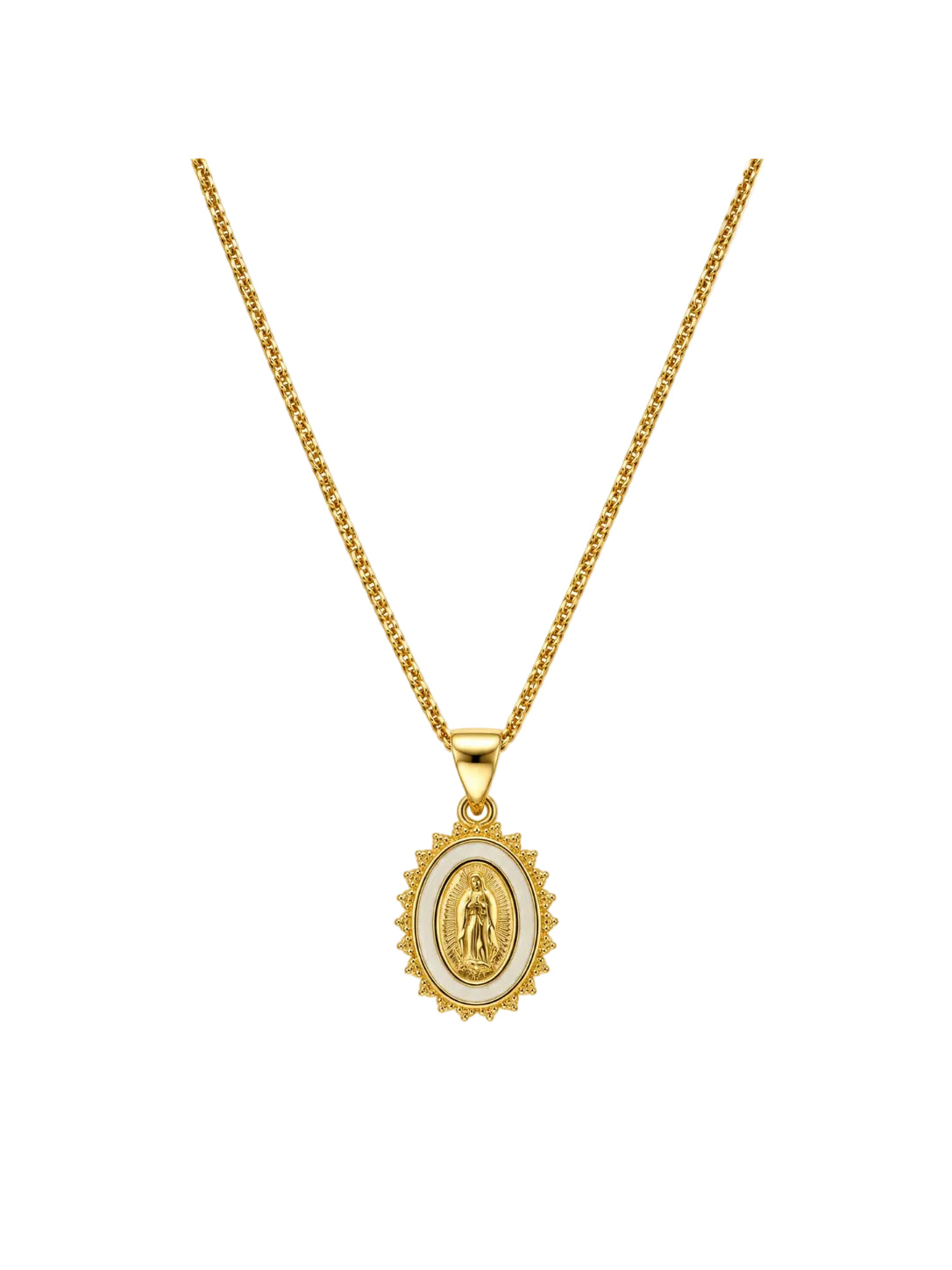 COLLAR VIRGEN MADRE PERLA