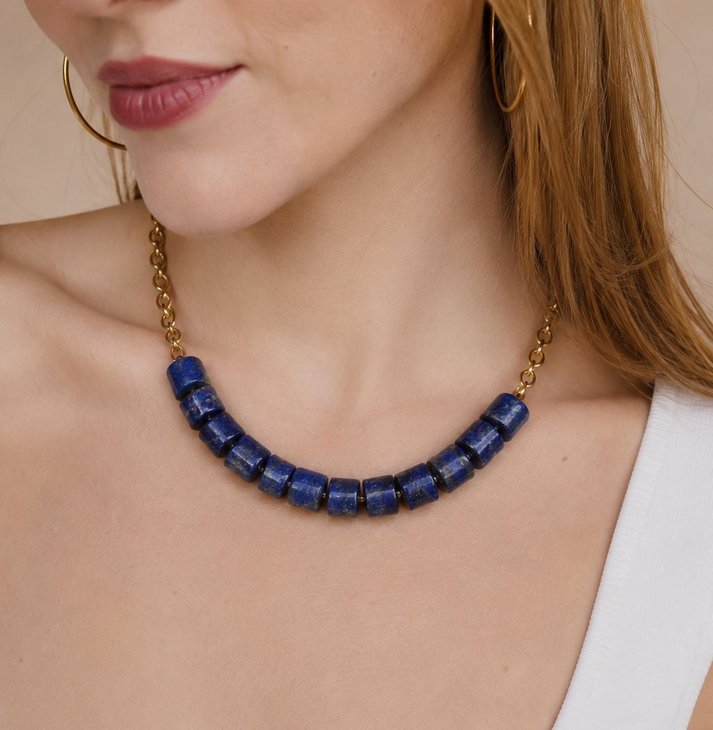 COLLAR RONDEL LAPISLAZULI