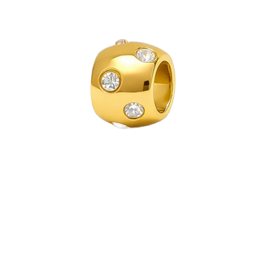 CHARM BARRIL ZIRCONIAS - Dorado