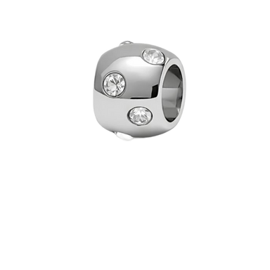CHARM BARRIL ZIRCONIAS - Plateado