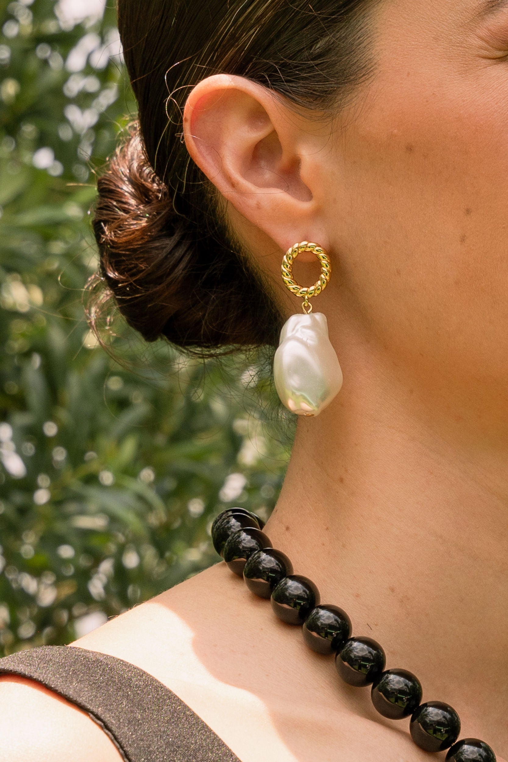 ARETES ARO Y PERLA