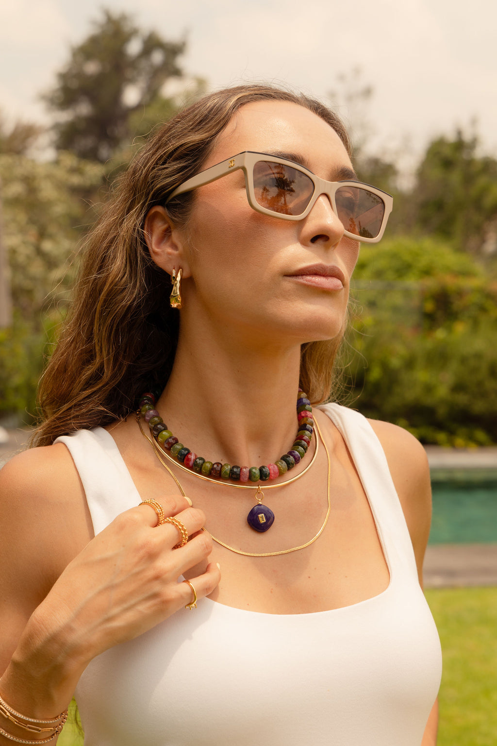 GARGANTILLA CON CHARM JADE MORADO