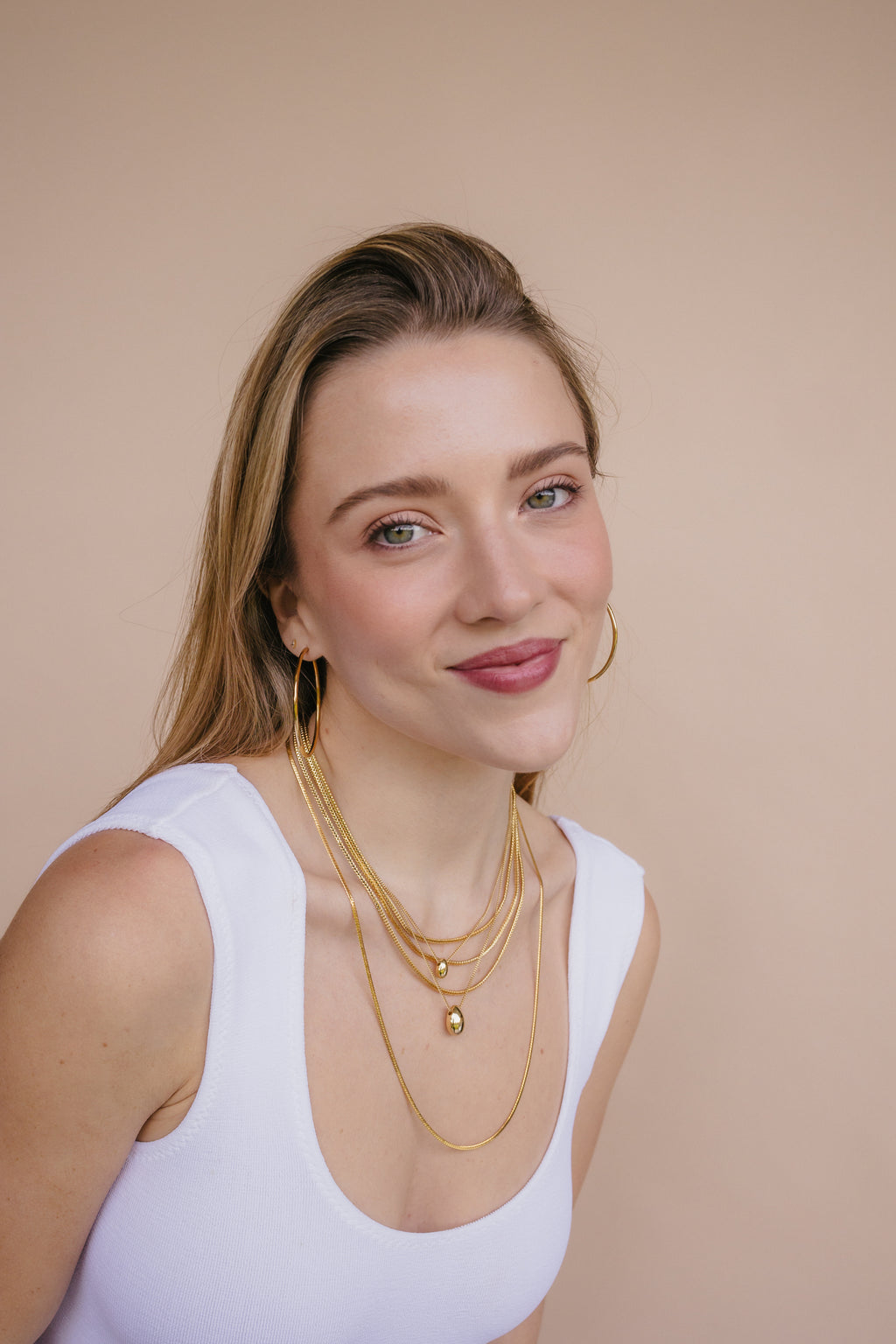 LARGE PLAIN HOOP EARRINGS