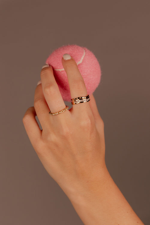 ANILLO ESLABONES LISO Y ZIRCONIAS